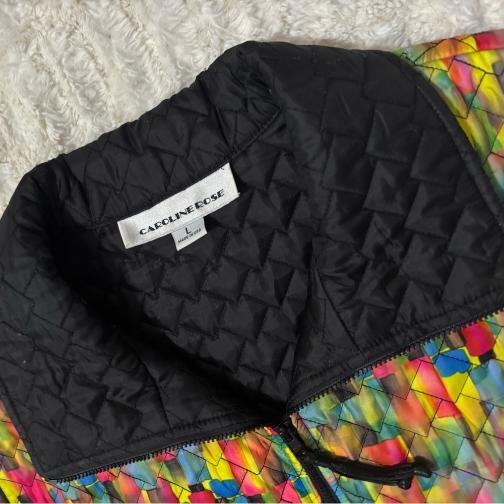 CAROLINE ROSE Women’s Colorful Quilted Vest - Picture 8 of 12